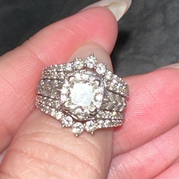 5 Karat Diamond white gold Wedding Set - STUNNING!!